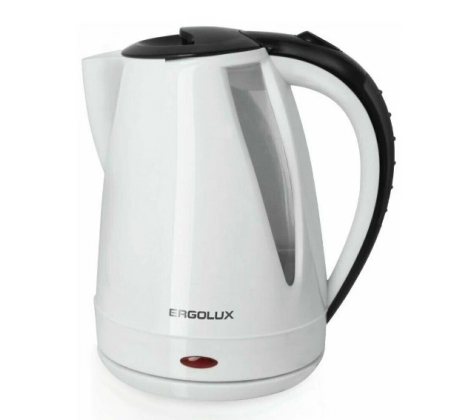 Чайник «Ergolux» ELX-КР02-С32, белый/черный, объем 1.8л, мощность 1500-2300ВТ /13119/881576 фото 1